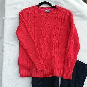 Jcp wool blend cable knit sweater large